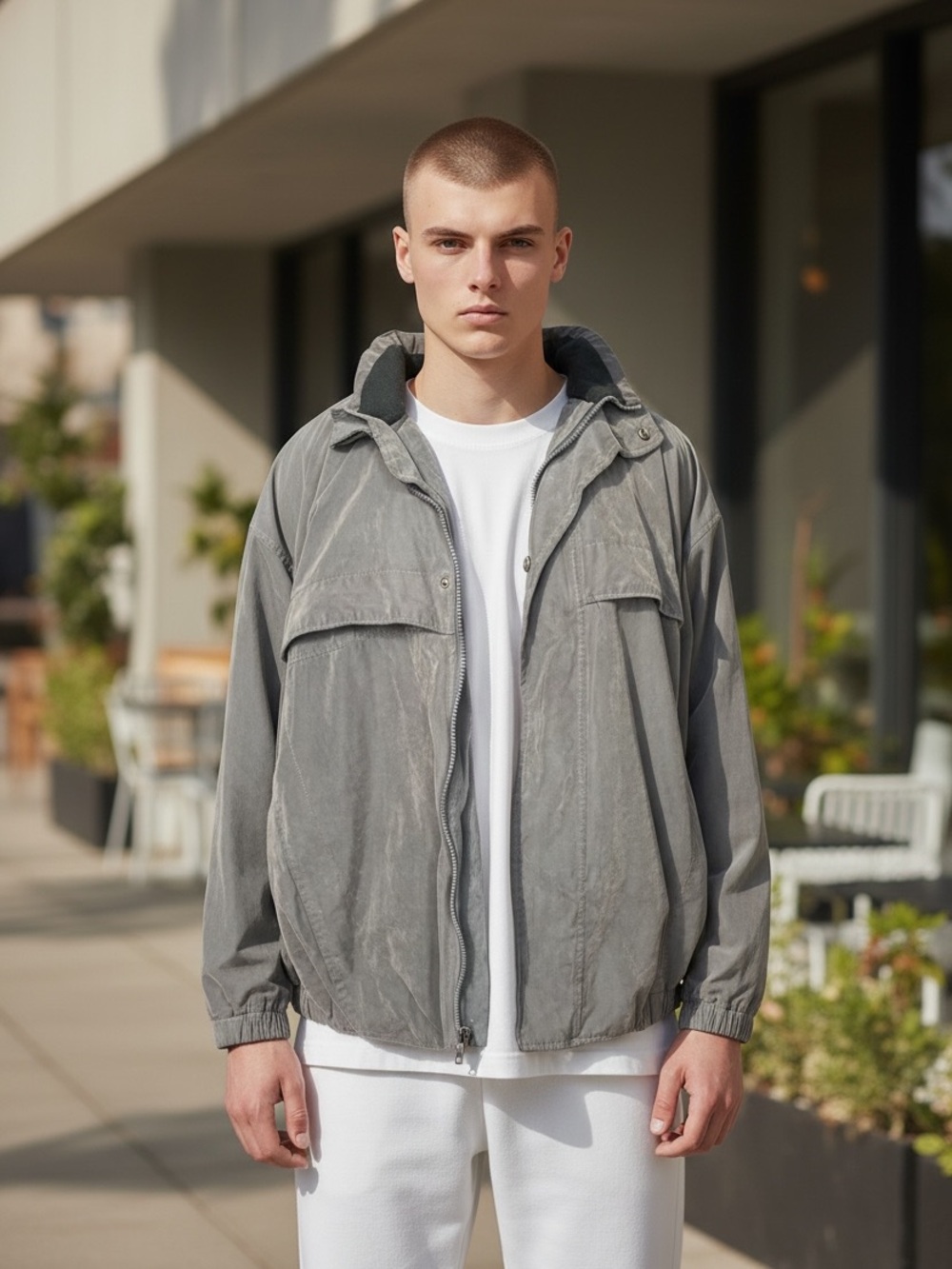 St. John’s Bay Men’s 3X Gray Fleece-Lined Winter Jacket